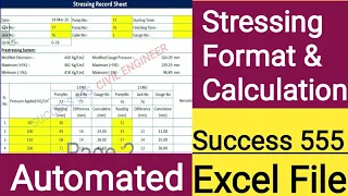 Stressing Format & Calculation in Excel Automated Formula | Success 555 Civil Engineer #172