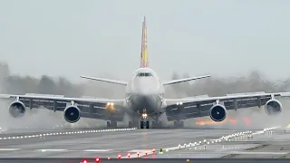 1 HOUR+ of Boeing 747 at Schiphol Airport - 66 Landings and Takeoffs by the Queen of the Skies