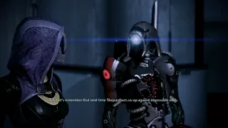 Tali and Legion team up against Shepard