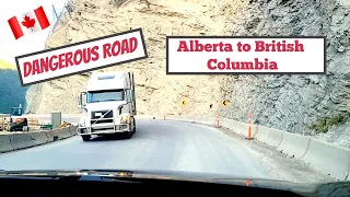 Dangerous Road Trans Canada Hwy 1 near Golden BC/ Alberta to British Columbia/Dio Fate TV/