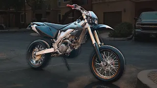 CRF450R Supermoto Gets New Plastics Installed