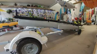 Custom Hobie Adventure and Tandem Island trailer incorporating the Hobie dolly.