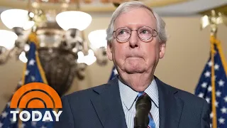 Sen. Mitch McConnell being treated for a concussion after falling