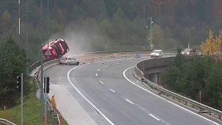 Truck driver falls off 20m Bridge- (Fatal Accident)