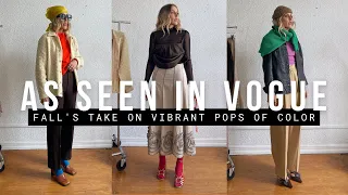 AS SEEN IN VOGUE/ Brighten Up Fall’s Muted Color Palette With a Vibrant Knit/FALL OUTFITS