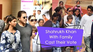 Shahrukh Khan With Family Cast Their Vote | Shahrukh Khan Gossip