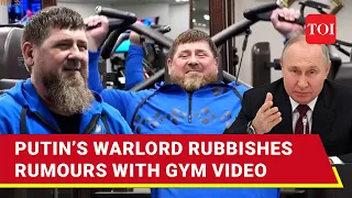 Putin's Ally Kadyrov Pumps Iron Amid Poor Health Rumours; Chechen Warlord Assuring Troops? | Watch