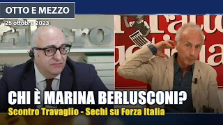 Scontro Travaglio - Sechi su Marina Berlusconi che manovra Forza Italia