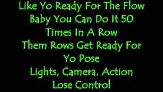 5 4 3 2 1 Turn Around Flo Rida with lyrics on screen