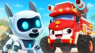 Rescue Robot Dog🐾 | Earthquake Rescue Team | Monster Truck | Kids Songs | BabyBus - Cars World