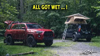 Heavy Rain Rooftop Tent Camping! Ft. GX470 & 4Runner & ...