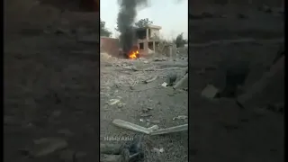 ویدیو از آثار انفجار ویرانگر موتر بمب طالبان بر داخل قوماندانی امنیه ولسوالی بغلان مرکزی