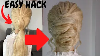 EASY messy french twist HACK - french pleat hair tutorial