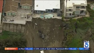 San Clemente residents evacuated as homes teeter on edge of hillside 4pm