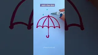 Very easy to draw Umbrella ☔#shorts  #youtubeshorts #art #satisfying @Tonniartandcraft 🙄