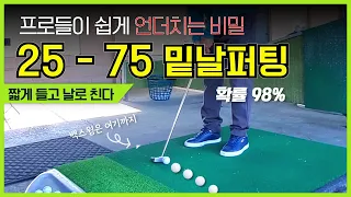 우승하는프로 퍼팅비밀은 25 - 75 짧은 백스윙 밑날 임팩트퍼팅 (골프의 신레슨 23- 44)