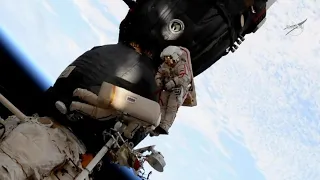 Russian Cosmonauts Go on Spacewalk Outside International Space Station