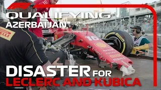 Leclerc and Kubica Crash In Baku Qualifying | 2019 Azerbaijan Grand Prix