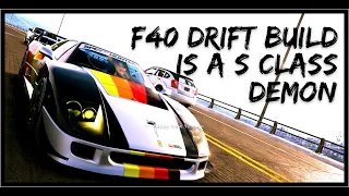 THE FERRARI F40 DRIFT BUILD IS AN S CLASS DEMON! (S CLASS BUILD GUIDE)