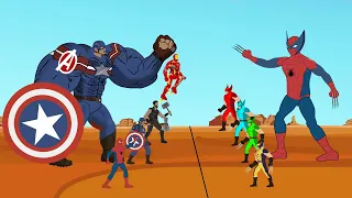 Evolution of Spider-Man WOLVERINE Vs Evolution of CAPTAIN AMERICA | Who Is The King Of Super Heroes?