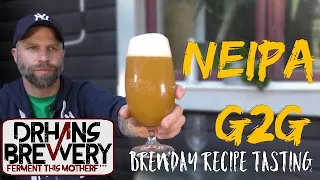 NEIPA brewday, recipe and tasting - plus Keg vs bottle exbeeriment!