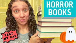 Haunting and Spooky Book Recs w/ my cat🙀 || Horror Book Recommendations || October 2022 [CC]