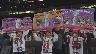 VICTORY FRIDAY! Cleveland Browns fans celebrate after clinching playoff berth