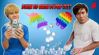 Bikin es batu pake POP IT ?! Making ice cubes with pop it #shorts