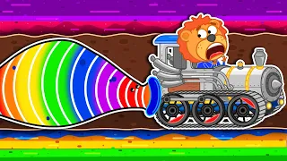 Filhote de leão | Verme do arco-íris | Desenhos Animados | Vídeo para crianças
