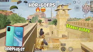 OnePlus 8T HDR + Extreme Stable 60 FPS Gameplay on Android 11 | OnePlus 8T Pubgm Test 2024