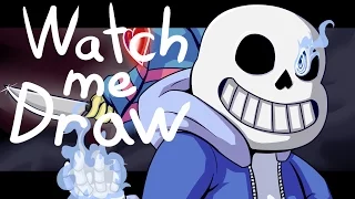 Timelapse Drawing: Chara/Frisk and Sans (Undertale) (Reedited and Reuploaded)