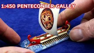 Greek Penteconter 3D 1:450 scale || Miniature Ship for Wargames