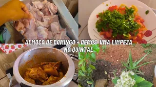 ALMOÇO DE DOMINGO + DEMOS UMA LIMPEZA NO QUINTAL