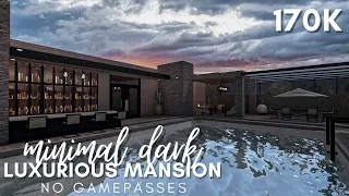 BLOXBURG | Minimal Dark Luxurious Mansion | 170k | No Gamepass Speedbuild