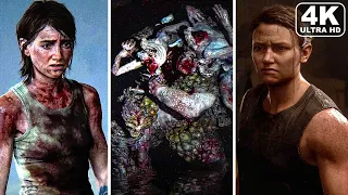 THE LAST OF US 2 All Bosses/Boss Fights + Ending 4K PS4 PRO