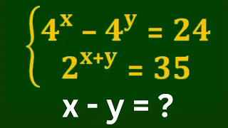 China | Math Olympiad System of Equations Simplification |  Find x-y ? | Beautiful Solution .