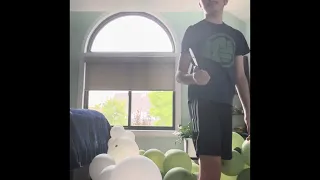 The video ends when all the balloons  are popped￼￼