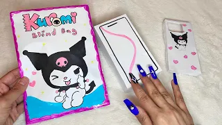 💜 paper diy💜 KUROMI blind bag + unboxing paper iphone 15! | ASMR