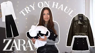 ZARA TRY ON HAUL | Crop Tops, Lederjacke & Hosen für Frühling und Sommer