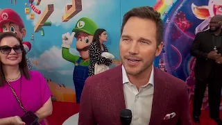 The Super Mario Bros. Movie: Chris Pratt "Mario" Red Carpet Premiere Interview | ScreenSlam