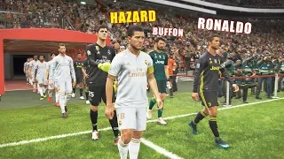 JUVENTUS vs REAL MADRID ft Ronaldo , Dybala , Buffon , Hazard , Luka Jovic - PES 2019
