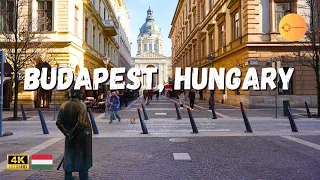 Budapest, Hungary 4K Sunny Winter Walking Tour  - With Captions