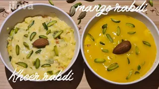 हिंदी में -Kheer Rabdi Recipe/Mango rabdi/Enjoy two different taste of rabdi at the same time