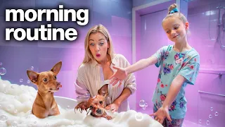 Morning routines with Our Dogs And BABY DOG First Bath