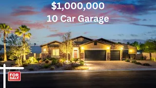 $1,000,000    -10 Car Garage, Beautiful, 1/2 Acre, RV Parking Home For Sale Las Vegas #realestate