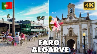 FARO Algarve Portugal 🇵🇹  | Walking Tour 🏖️🚶 [4K UHD]  | @Joyoftraveler