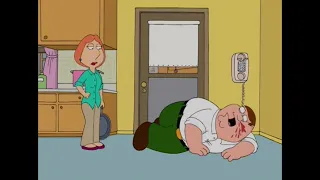 Family Guy - Lois hits peter in the face with a frying pan