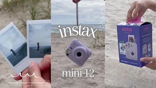 instax mini 12 ❀ unboxing instax mini 12 on the beach | setup and use