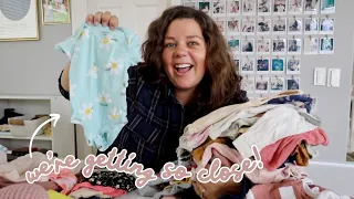 it's nesting time 💗 going through old baby clothes!