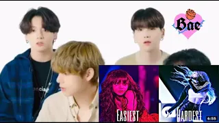 bts reaction to BLACKPINK LISA'S EASIEST to HARDEST DANCES